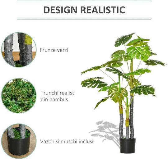 Plantă Artificială în Ghiveci Monstera Green 120cm