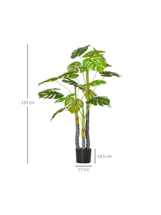 Изкуствено растение в саксия Monstera Green 120см