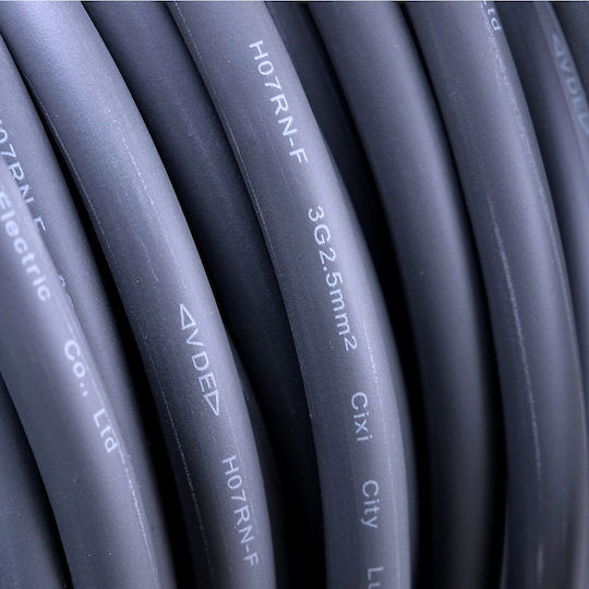 Richmann Cablu de prelungire 4 locuri cu cablu de 40m Diametru 3 x 2.5mm² Rezistent la apă Neagră