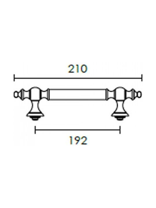 Conset Захват Предна врата C295 210мм Nickel / Chrome