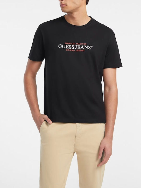 Guess Men's Short Sleeve Blouse Black