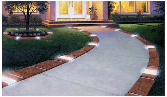 Decorative Border Brick Effect 2 X Solar Led Lamps Set 10 Pcs 2.1 M