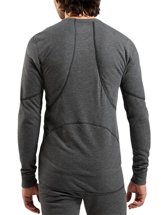 Odlo X-warm Thermal Crew Neck Ανδρική Ισοθερμική Μακρυμάνικη Μπλούζα Γκρι