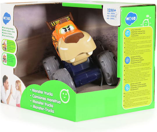 Hola Toys Leopard Truck Monster Truck Pull Back Car For 3+ Years