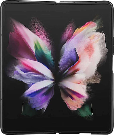 Guess Triangle Задна корица Пластмаса / Кожа / Изкуствена кожа Черен (Galaxy Z Fold5)