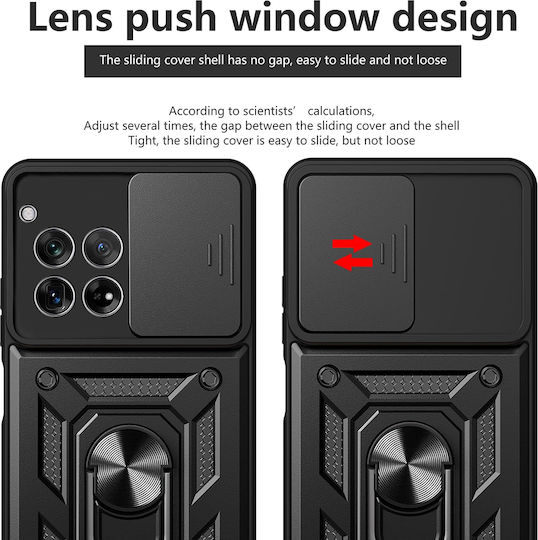 Techsuit Camshield Back Cover Σιλικόνης / Πλαστικό Μαύρο (OnePlus 12 - Techsuit CamShield Series - Black)