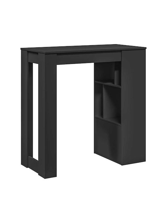 Table Bar Wooden Black Velvet-Black Metal 102x50x103.5cm