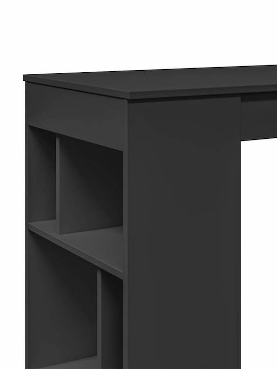 Table Bar Wooden Black Velvet-Black Metal 102x50x103.5cm