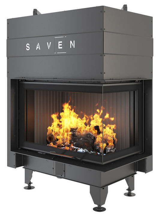 Saven Energy Up Kaminofen Holz Rechte Ecke mit Schiebetüren