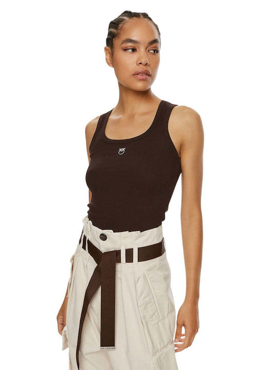 Pinko Women's Blouse Sleeveless Brown