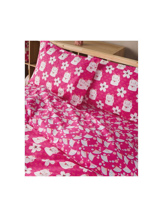 Kentia Set Kids Duvet Cover Single with Pillowcase Cotton Maneki 165x245cm