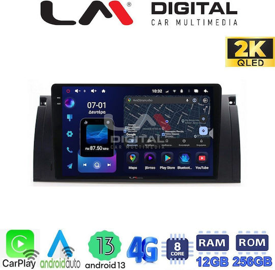 LM Digital Auto-Audiosystem für BMW X5 (E53) / Serie 5 (E39) / Serie 7 (E38) S5-S7-X5 (E38-E39-E59) 1998-2005 (Bluetooth/USB/WiFi/GPS/Apple-Carplay/Android-Auto) mit Bildschirm 9"