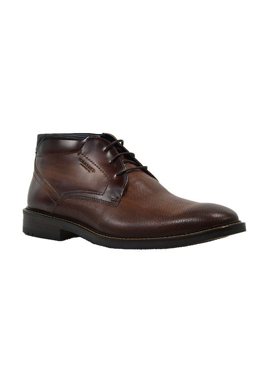 Damiani Men's Leather Boots Tabac Brown