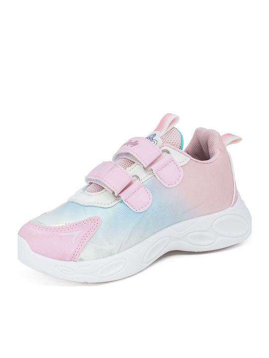 Παιδικά Sneakers με Σκρατς Ρόζ Λευκό