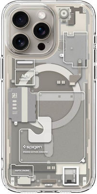 Spigen Ultra Hybrid MagSafe Zero One Back Cover Σιλικόνης Natural Titanium (iPhone 15 Pro Max)