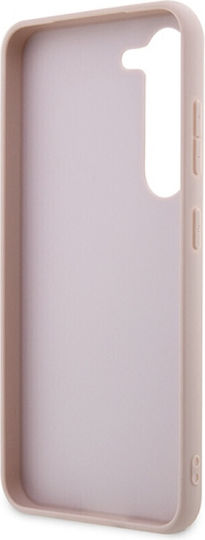 Guess Metal Logo Umschlag Rückseite Leder Rosa (Samsung S24 Plus)