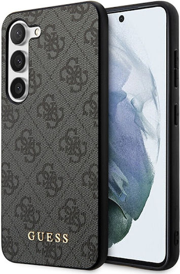 Guess Metal Gold Logo Back Cover Leather / Plastic Black (Samsung S24 Plus)
