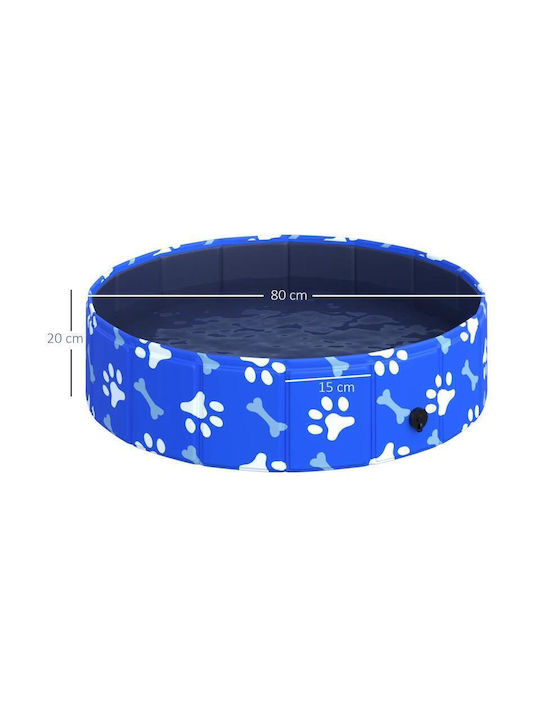 Dog Pool 80εκ. Blue 1pcs