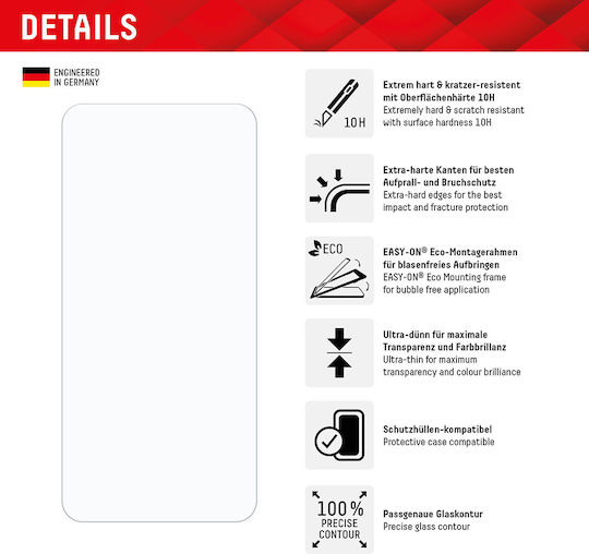 Displex Real Glass Gehärtetes Glas (Samsung A55 5G)