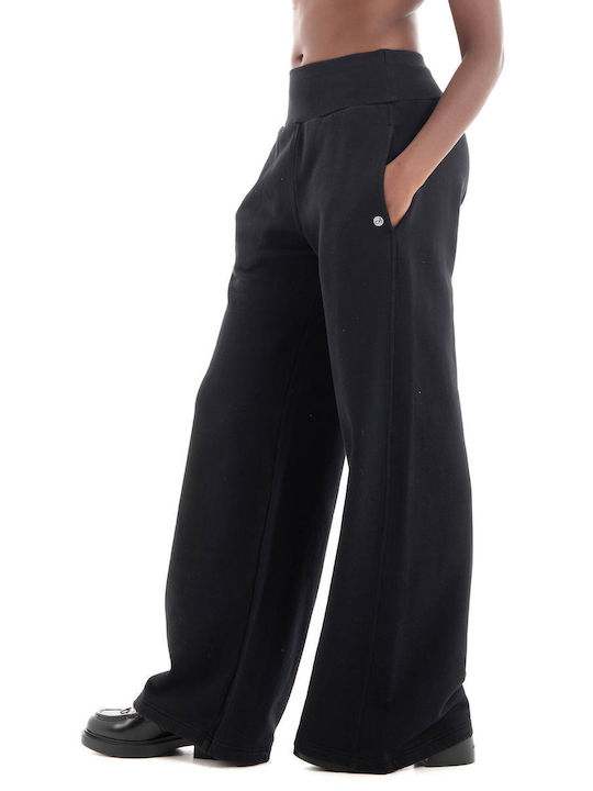 Deha Damen Stoff Palazzo-Hose Black