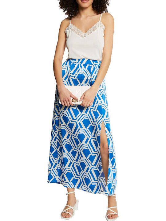 Morgan Hohe Taille Maxi Rock Blue