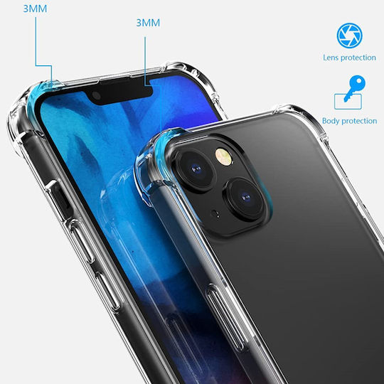 Techwave Antishock Задна корица Силикон 0.5мм Прозрачен (iPhone 12 / 12 Pro)