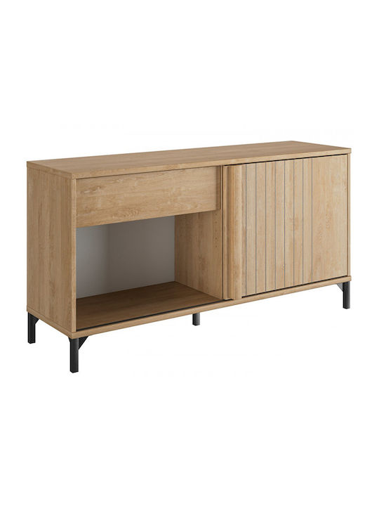 Faro Office Storage MDF Cabinet Oak L135xW40xH70cm