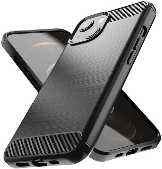 Powertech Carbon Back Cover Σιλικόνης Μαύρο (iPhone 13)