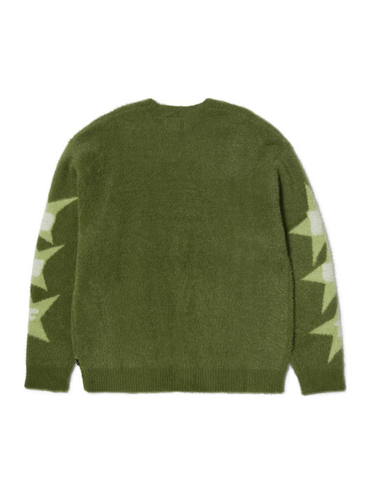 Ursa Men's Cardigan with Buttons Pesto