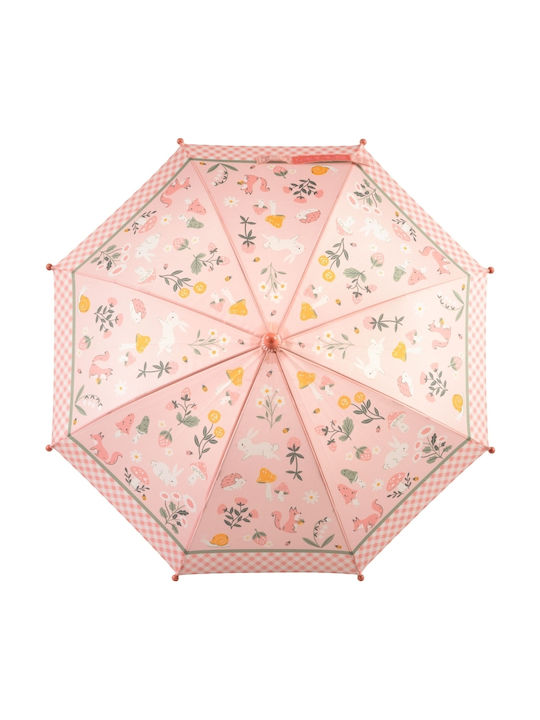 Stephen Joseph Kinderregenschirm Gebogener Handgriff Rosa 56cm
