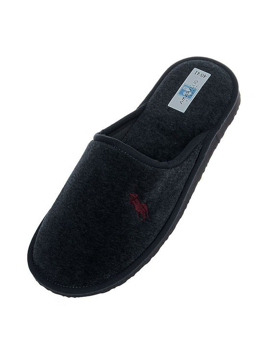 Amaryllis Slippers Papuci bărbați iarna Negru/Roșu