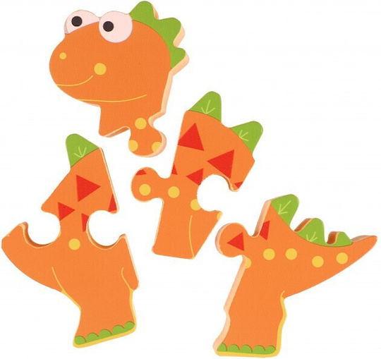 Παιδικό Puzzle Stegosaurus Orange 4pcs Orange Tree Toys