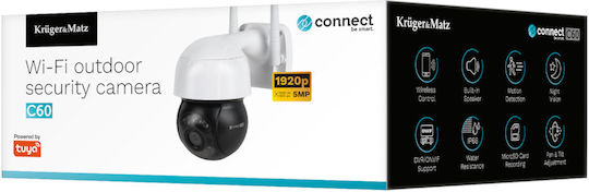 Kruger & Matz C60 IP Surveillance Camera Wi-Fi Full HD+ 5MP Waterproof with Two-Way Communication