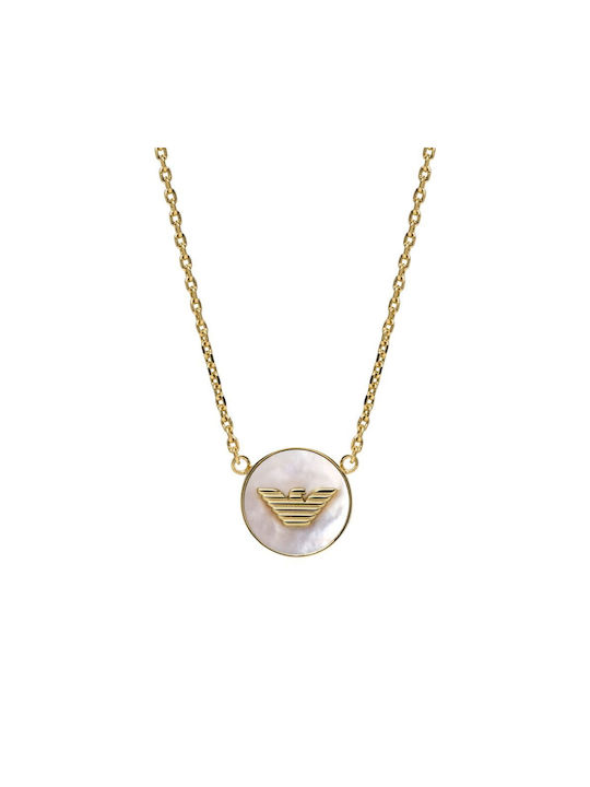 Emporio Armani Eagle Logo Necklace Gold Brass Egs3140710