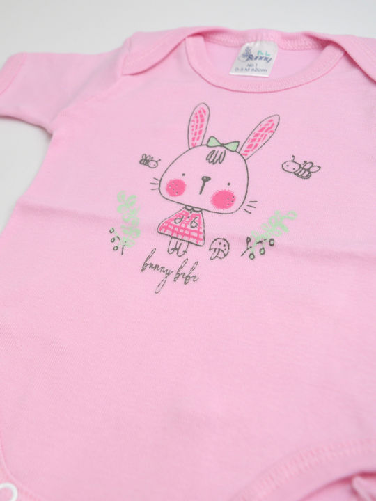 Bunny Bebe Baby Bodysuit Rose