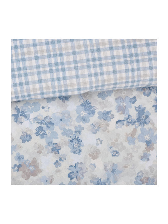 Das Home Σετ Σεντόνια Υπέρδιπλα 240x260εκ. Flannel 9637 Blue, Taupe 4τμχ