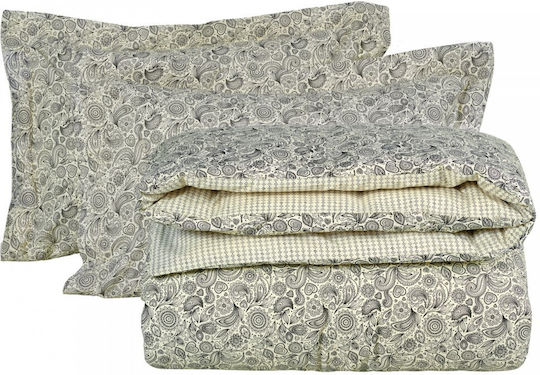 Das Home Duvet Cover Set Cotton Queen with 2 Pillowcases 220x240 3004 Black, White