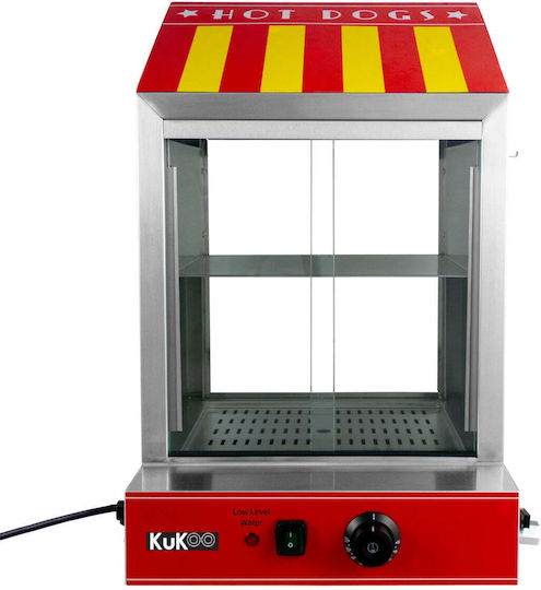 Συσκευή Hot Dog Ατμού με Θερμαντικό Ψωμιού 2kW