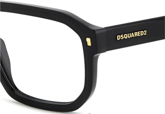 Dsquared2 Plastic Eyeglass Frame Black D2 0146 807