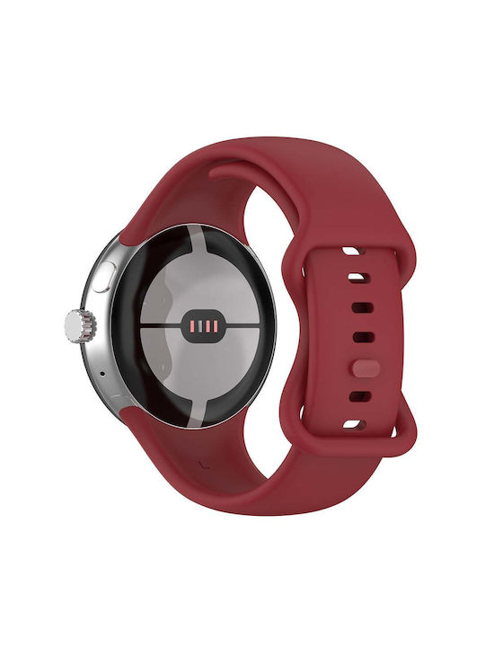 Techsuit Strap Silicone Burgundy (Google Pixel Watch 3 45mm)