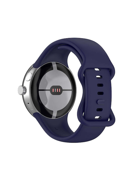 Techsuit Curea Silicon Albastru marin (Google Pixel Watch 1 / 2 / 3 41mm)