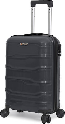 Amber Cabin Travel Suitcase Hard Charcoal with 4 Wheels Height 55cm