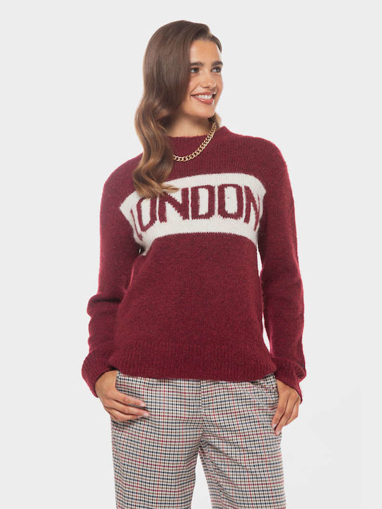 Pepe Jeans Women's Long Sleeve Sweater Red