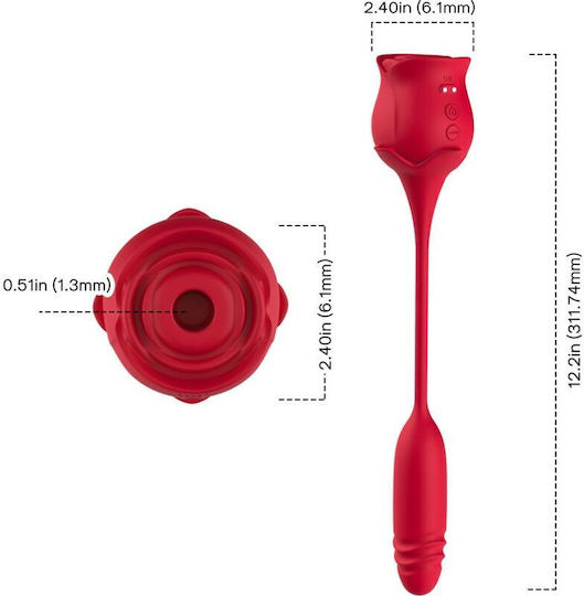 Armony Klitoris Vibrator 31.1cm Rot