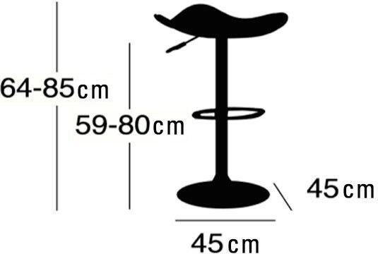 Σκαμπό Μπαρ Bar 5 Μαύρο 45x45x58εκ.