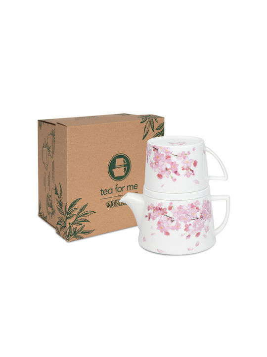 Konitz Teapot with Cup Porcelain Brown 650ml