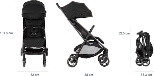Graco Myavo Ρυθμιζόμενο Καρότσι 3 σε 1 Kατάλληλο για Nεογέννητο Midnight