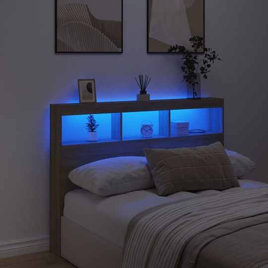 vidaXL Wooden Beige Bed Headboard