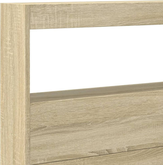 vidaXL Wooden Bed Headboard Beige 220cm