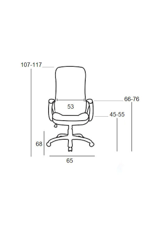 A9350 Executive Reclining Office Chair with Fixed Arms Black Zita Plus